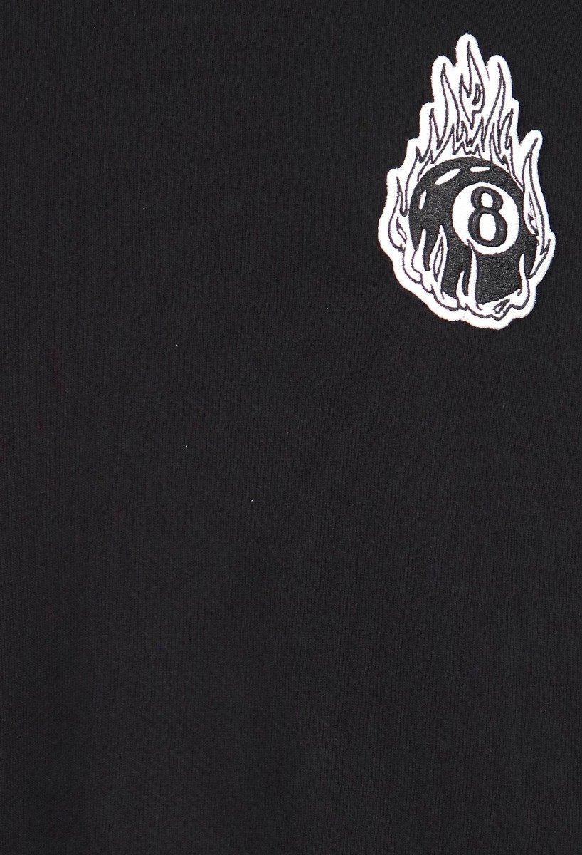 Flaming 8 Ball Sweatshirt Cotton Long Sleeves Unisex Men Women Fashion