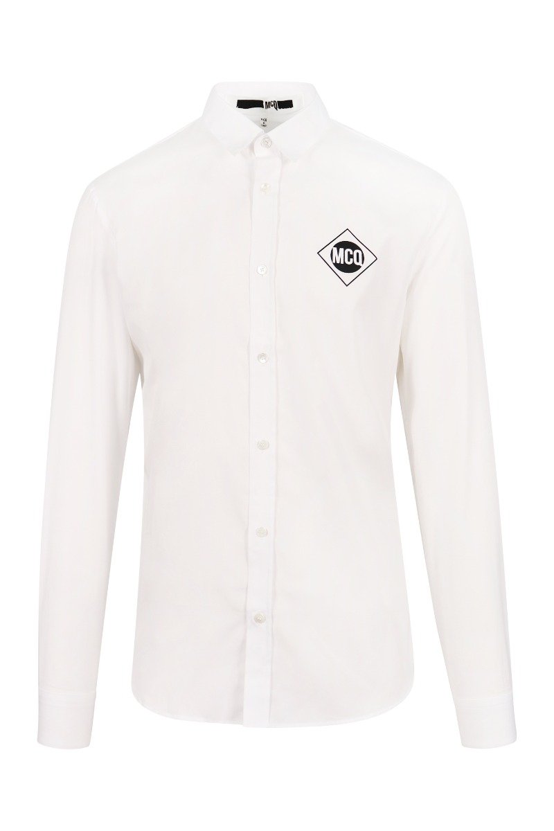 Motor City Shirt Men Fashion MCQ Cotton Long-Sleeve Classic Semi-Casual