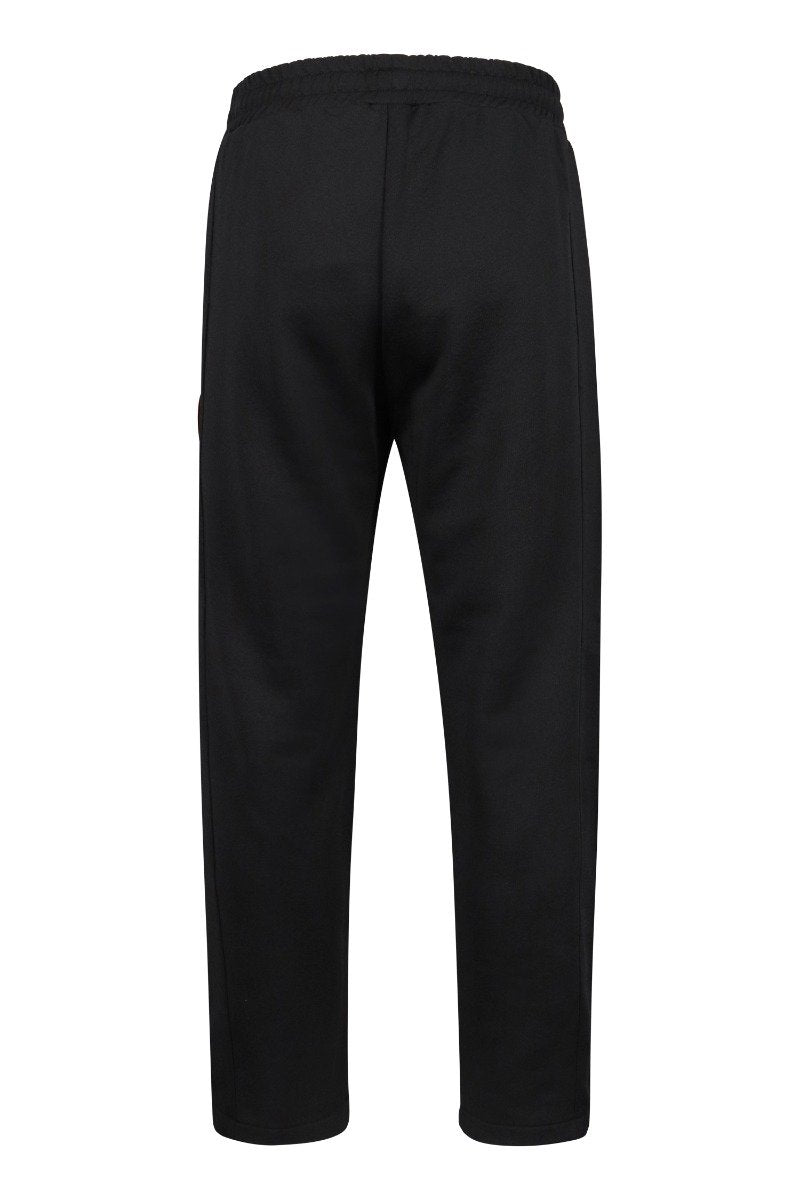 Multi Badges Sweatpant Men Fashion MCQ Polyester-Blend Long Pants Elastic Casual Sport Comfort