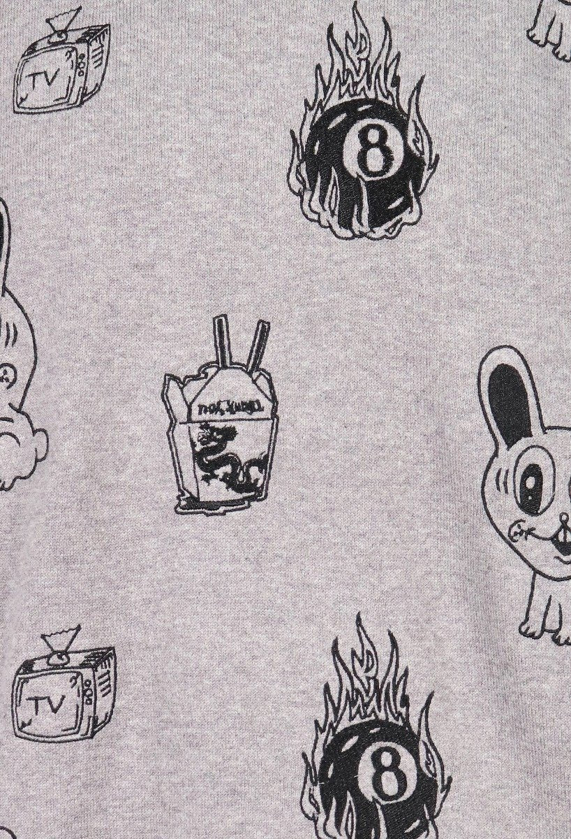 Bunny Sweater Cotton Crew Neck Casual Basic Prints Pattern 