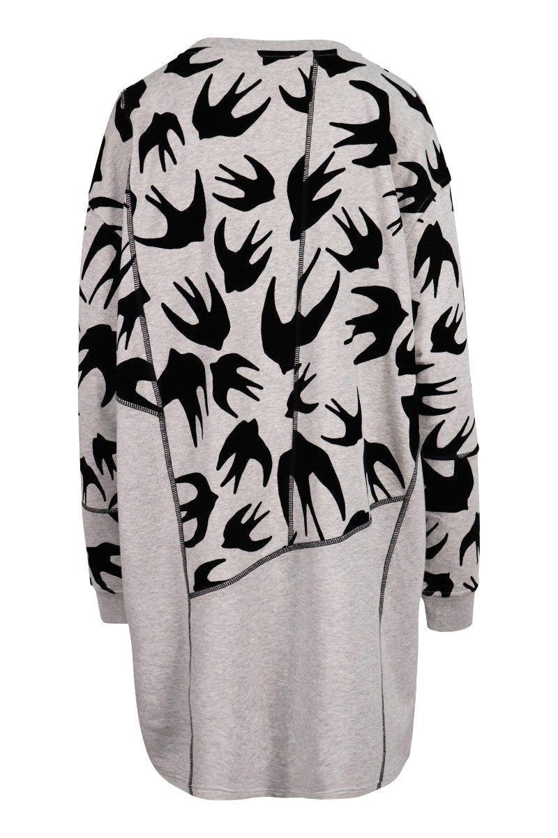 Swallow Sweatshirt Dress Women Fashion MCQ Cotton Long Sleeve Onepiece Casual