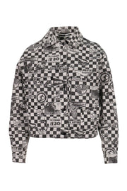 Psychedelic Jacket Women Fashion MCQ Cotton Outwear Long-Sleeve Coat Designer Stylish