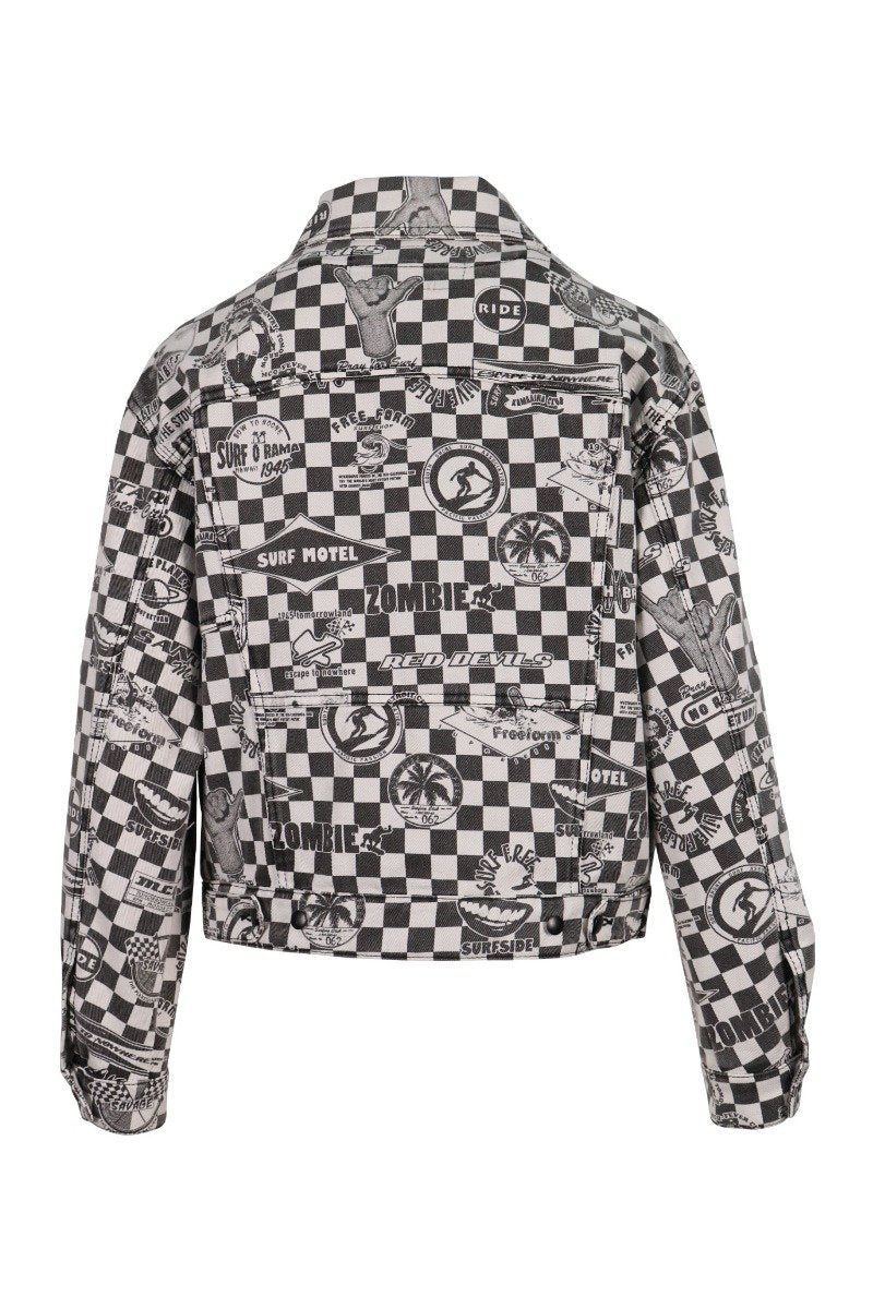 Psychedelic Jacket Women Fashion MCQ Cotton Outwear Long-Sleeve Coat Designer Stylish