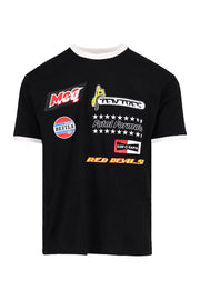 Mcq Racer T-Shirt Men Fashion Cotton Short-Sleeve Casual Tee Wear