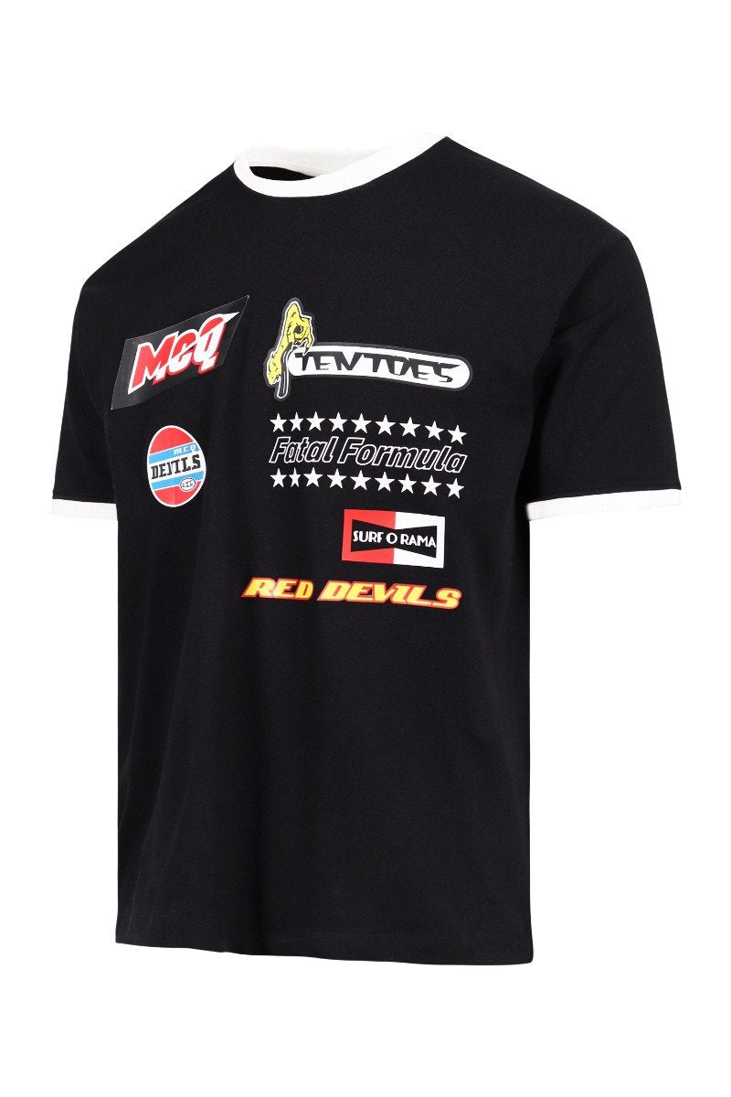 Mcq Racer T-Shirt Men Fashion Cotton Short-Sleeve Casual Tee Wear