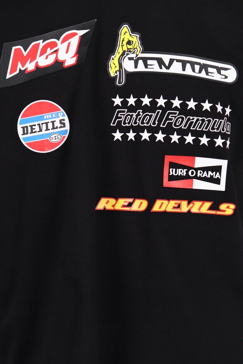 Mcq Racer T-Shirt Men Fashion Cotton Short-Sleeve Casual Tee Wear