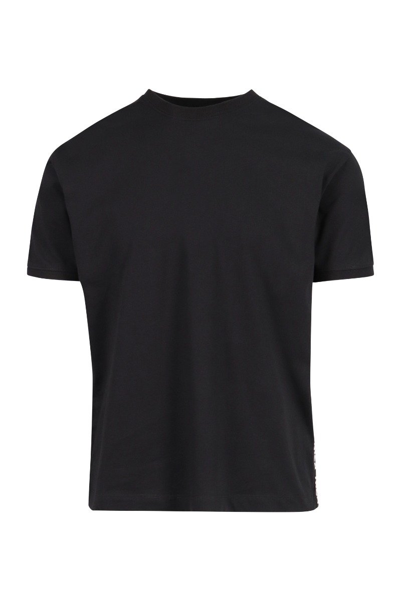 Mcq Logo Taping T-Shirt Men Fashion Cotton Short-Sleeve Casual Tee Wear