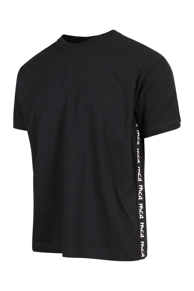 Mcq Logo Taping T-Shirt Men Fashion Cotton Short-Sleeve Casual Tee Wear