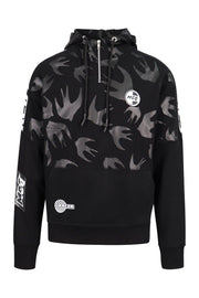 Swallow Racer Cut Out Hoodie Men Fashion MCQ Hood Cotton Long Sleeve Outwear Hipster