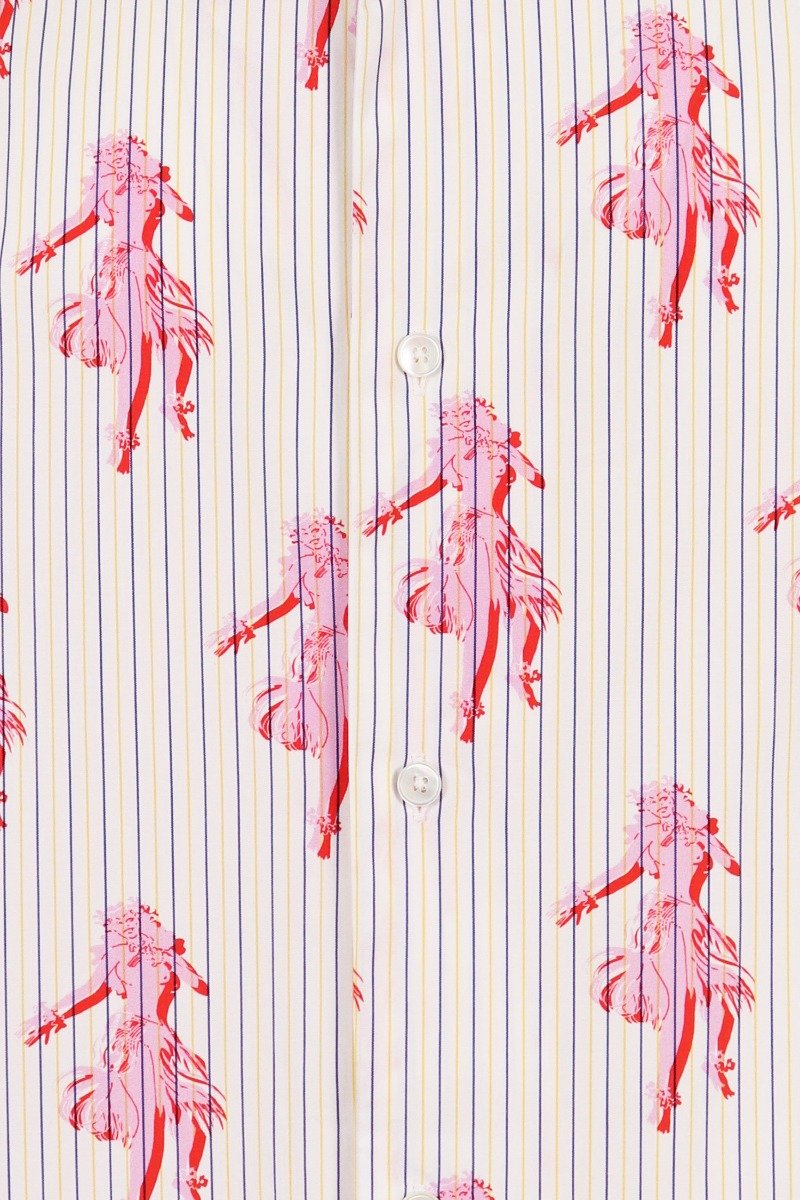 Hula Girl Shirt MCQ Fashion Fancy Collar Blouse