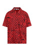Checkerboard Denim Shirt Button Casual Basic Unisex Men Women Collar