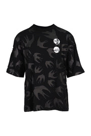 Swallow Racer Cut Out T-Shirt Men Fashion MCQ Cotton Oversize Casual Top