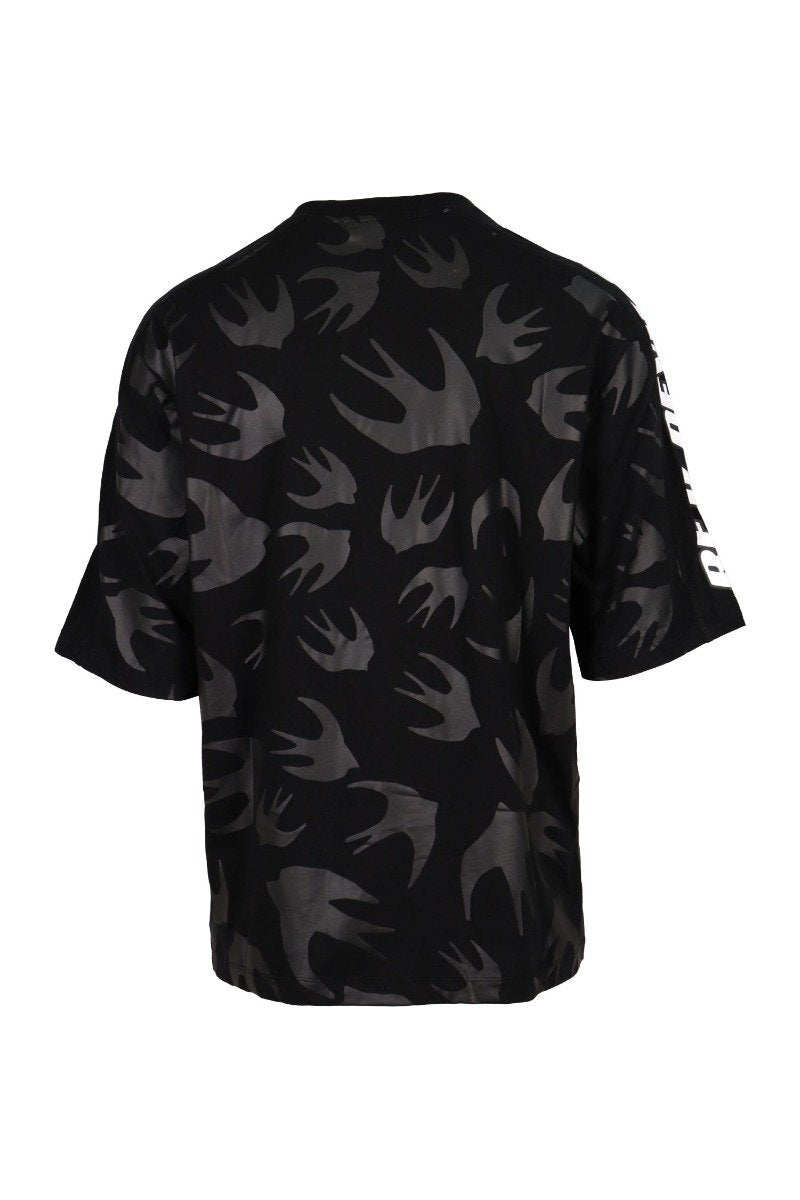 Swallow Racer Cut Out T-Shirt Men Fashion MCQ Cotton Oversize Casual Top