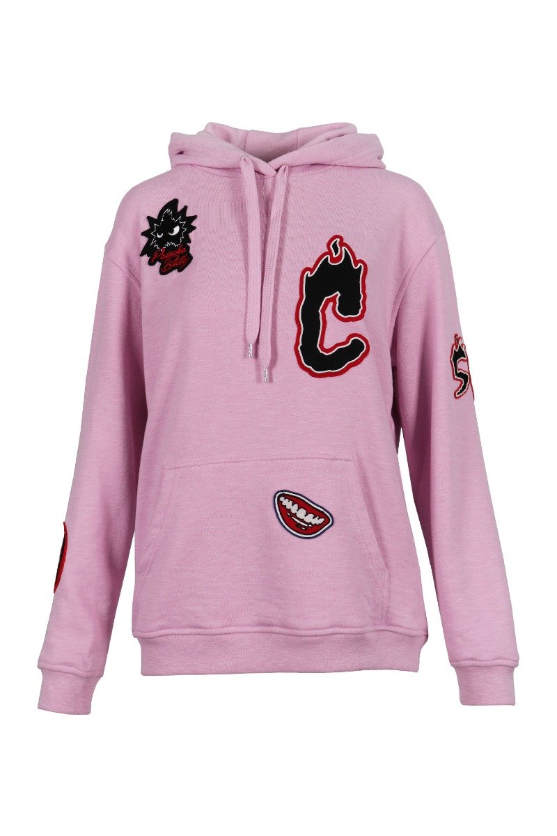 Monster Badges Hoodie Women Fashion MCQ Cotton Long-Sleeve Streetwear Hipster Bright