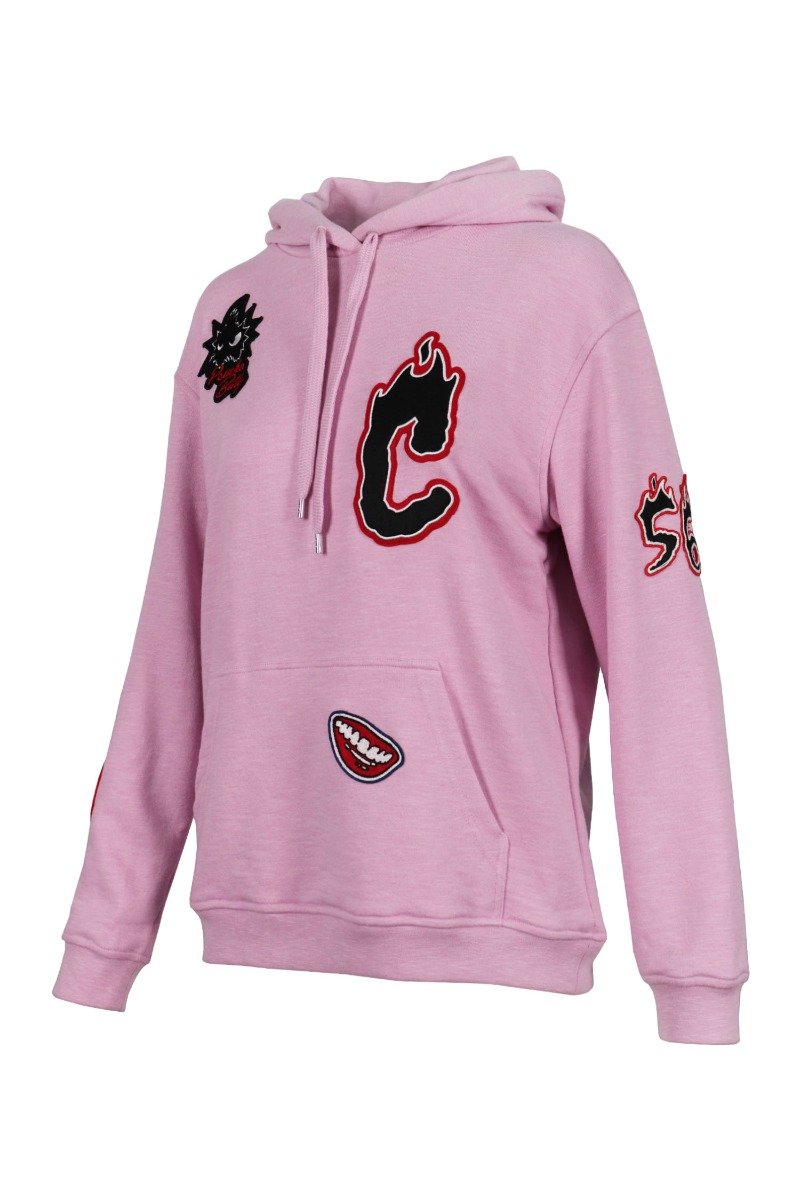 Monster Badges Hoodie Women Fashion MCQ Cotton Long-Sleeve Streetwear Hipster Bright