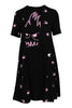 Swallow & Monster Dress Women Fashion MCQ Short Sleeve Cotton Young Cute Onepiece