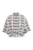 Metal Mcq Logo Knot Shirt Women Fashion Cropped Top Pattern Lyocell Chic Stylish