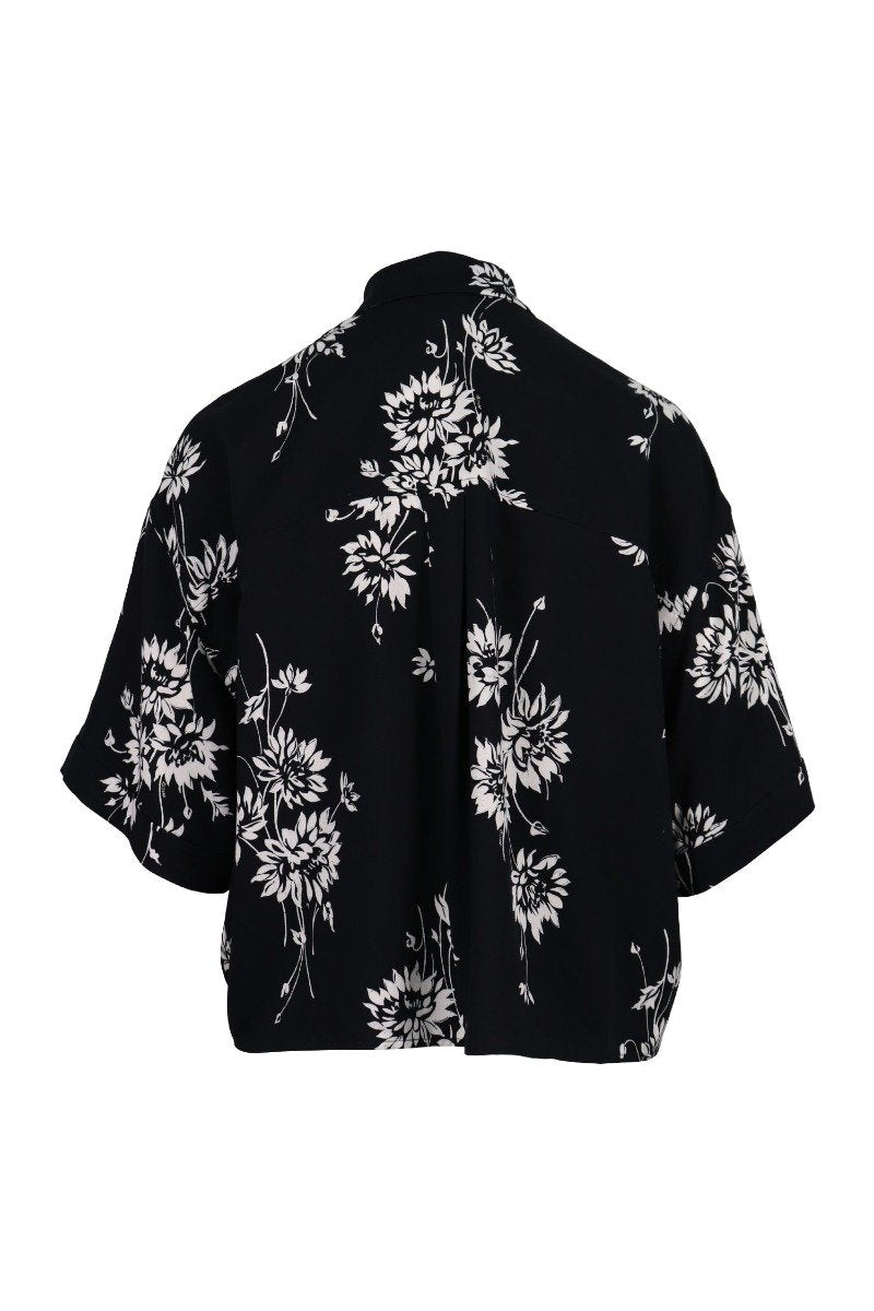 Flaming Dedilah Knot Shirt Fashion Basic Floral Prints 
