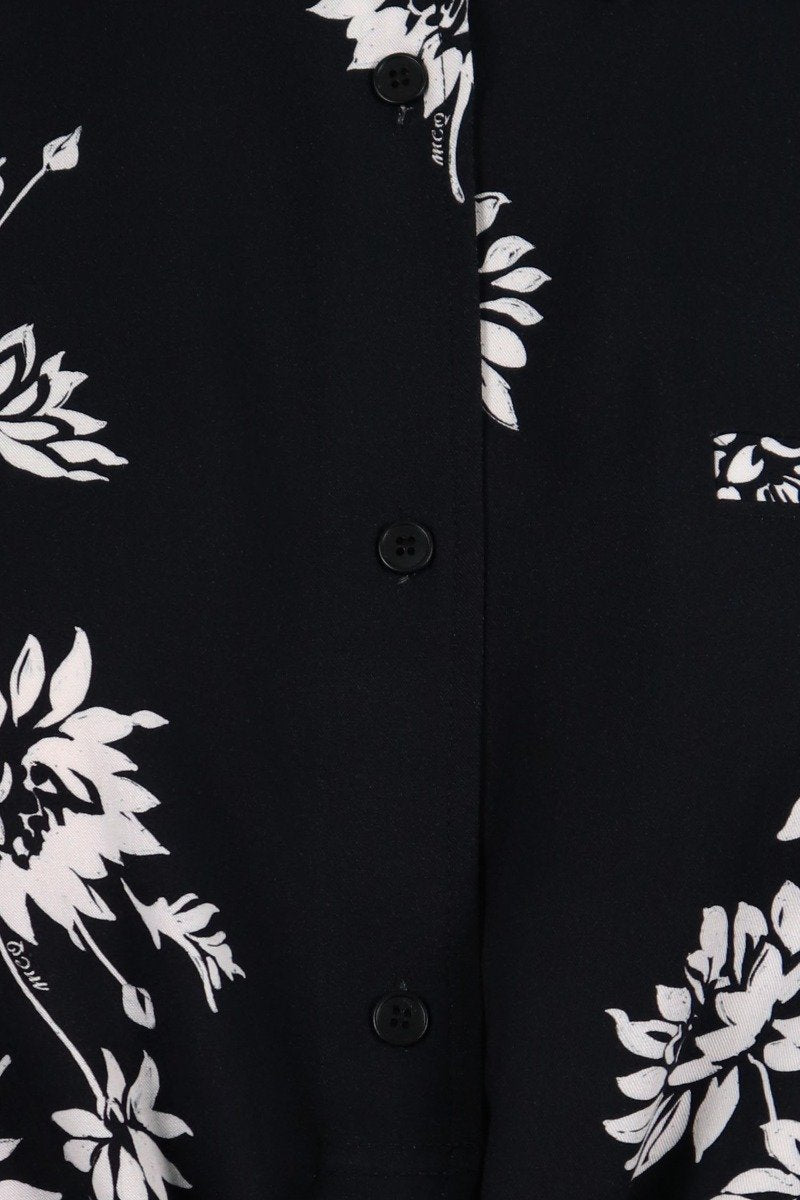Flaming Dedilah Knot Shirt Fashion Basic Floral Prints 