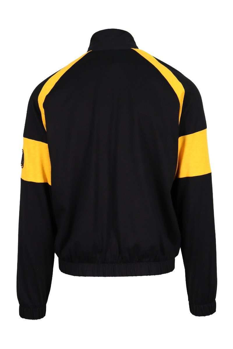 Metal Mcq Logo Jacket Men Fashion Cotton-Blend Long-Sleeve Raised-Collar Sporty Outwear Coat