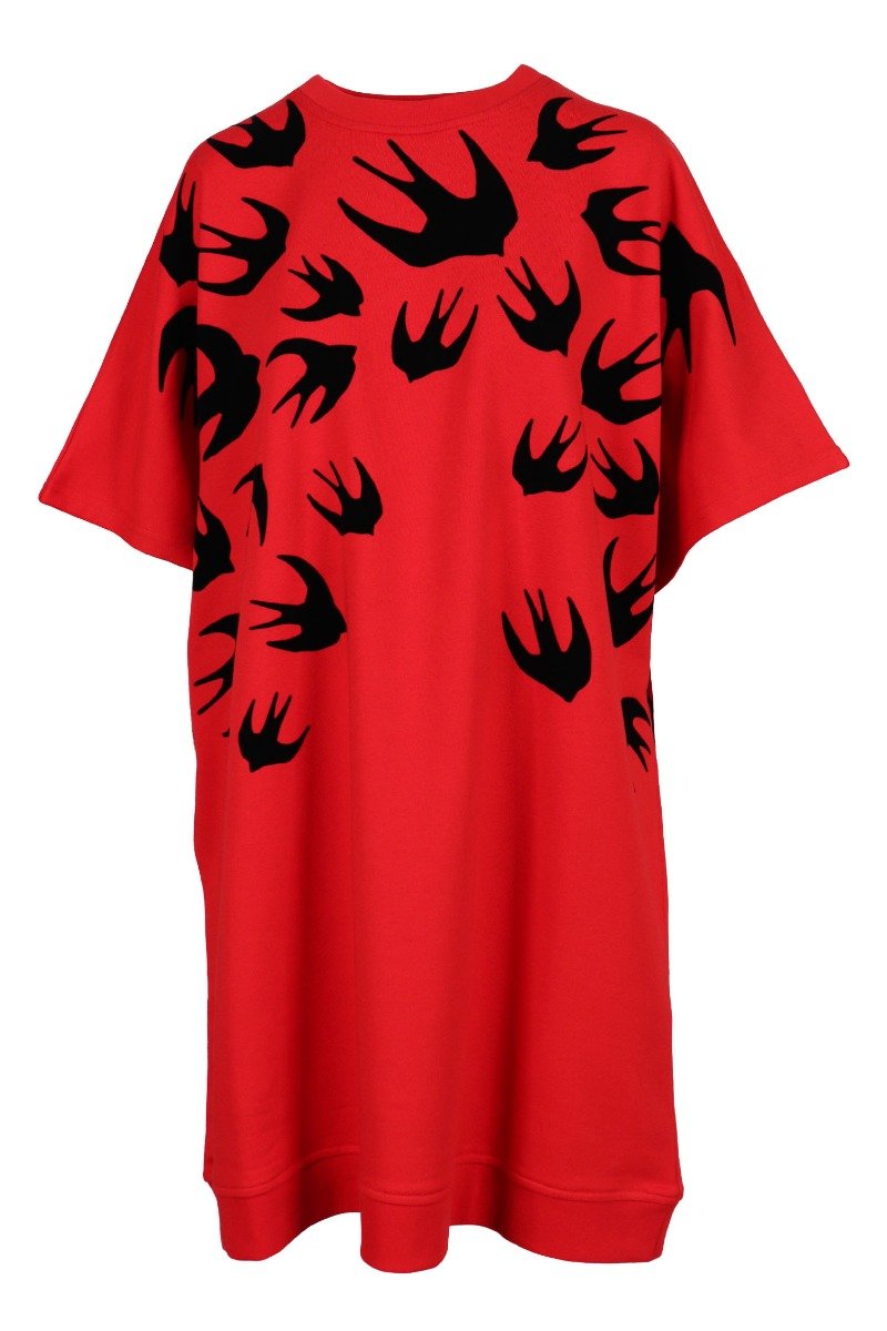 Swallow Sweatdress Women Fashion MCQ Cotton Short Sleeve Casual Onepiece