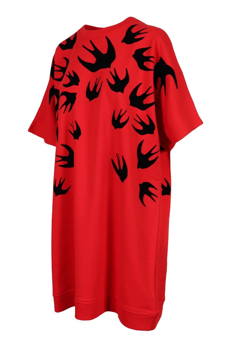 Swallow Sweatdress Women Fashion MCQ Cotton Short Sleeve Casual Onepiece