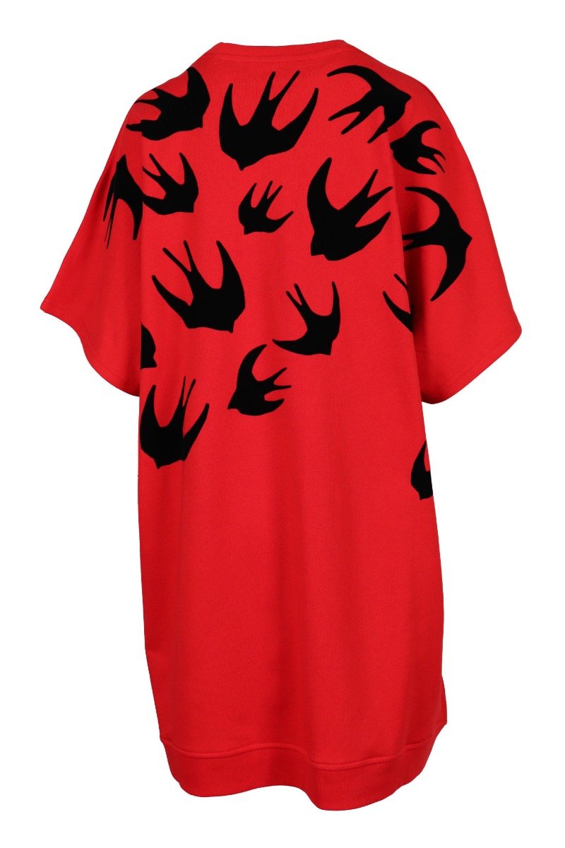 Swallow Sweatdress Women Fashion MCQ Cotton Short Sleeve Casual Onepiece