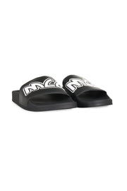 Metal Mcq Logo Slide Men Fashion Polyurethane Slipper Rubber Casual