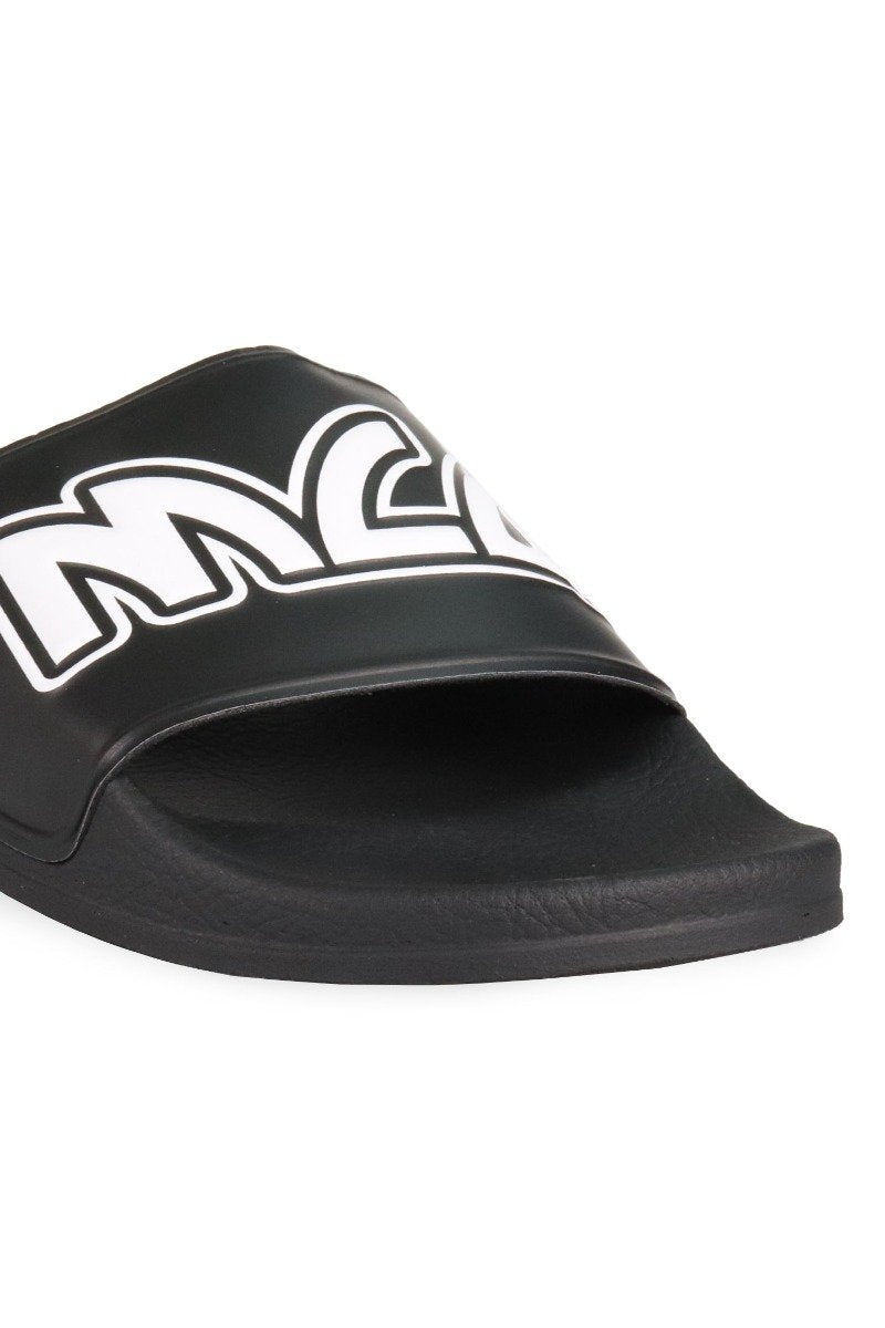 Metal Mcq Logo Slide Men Fashion Polyurethane Slipper Rubber Casual