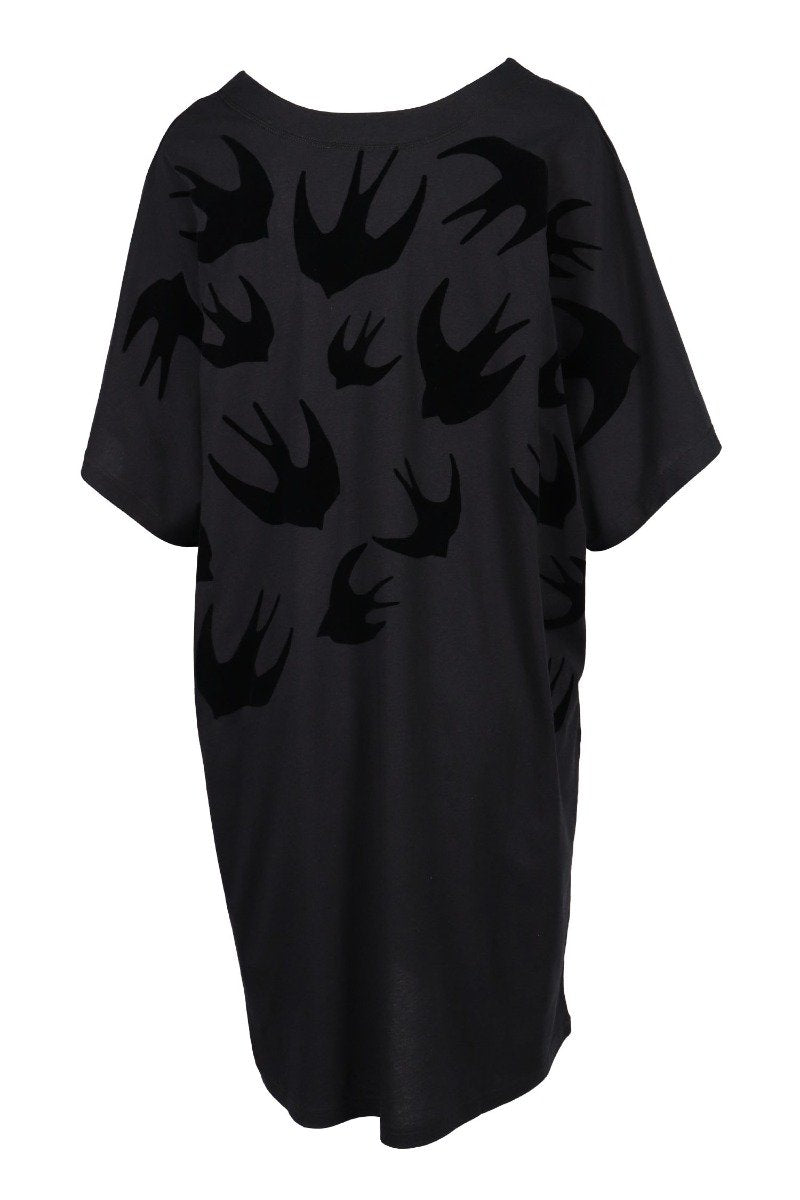 Swallow Tank Dress Women Fashion MCQ Cotton Oversize Casual Onepiece