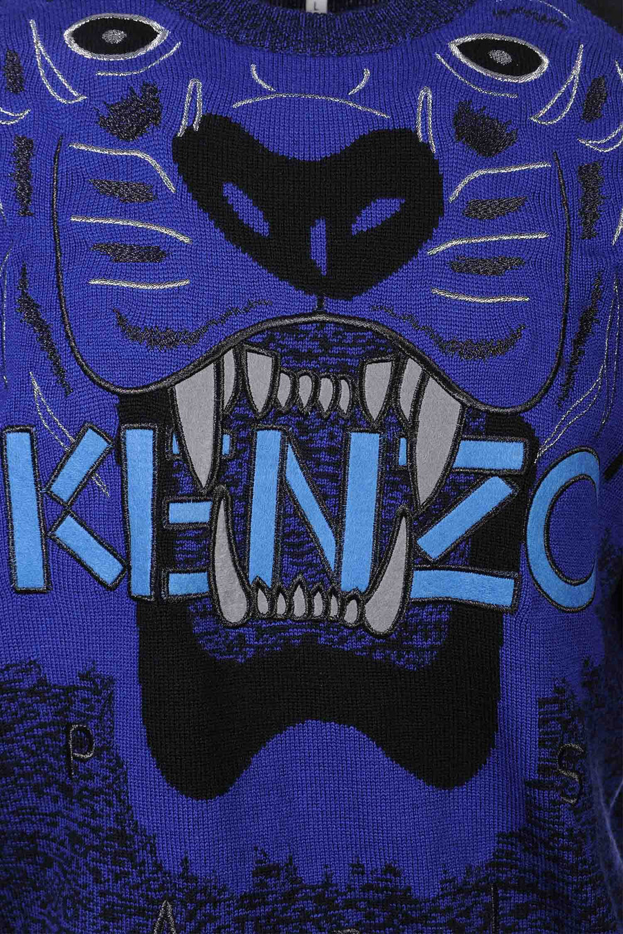 Tiger Sweater Men Fashion Kenzo Paris Mouline Wool Long Sleeve Top