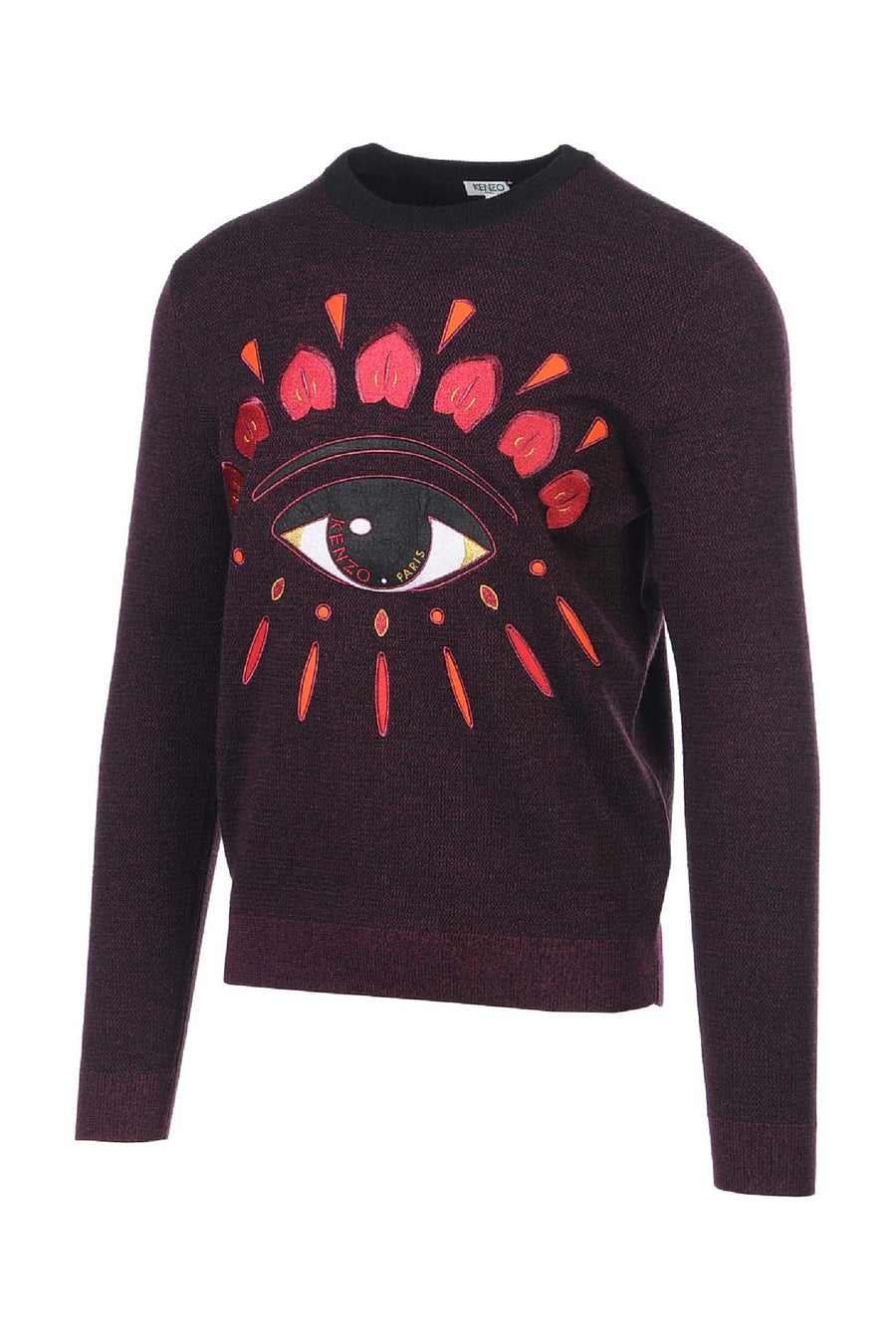 Eye Sweater Wool Crew Neck Sweater Kenzo Paris Top Long Sleeves Unisex Men Women