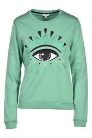 Eye Sweatshirt Cotton Long Sleeves Kenzo Paris Fashion Sweater Basic Casual