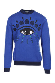 Eye Pique Knit Sweater Crew Neck Sweatshirt Long Sleeves 