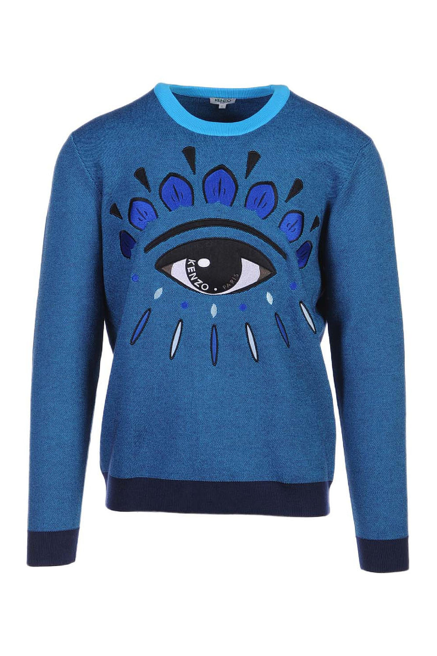 Eye Sweater Cotton Crew Neck Sweater Kenzo Paris Top Long Sleeves Unisex Men Women