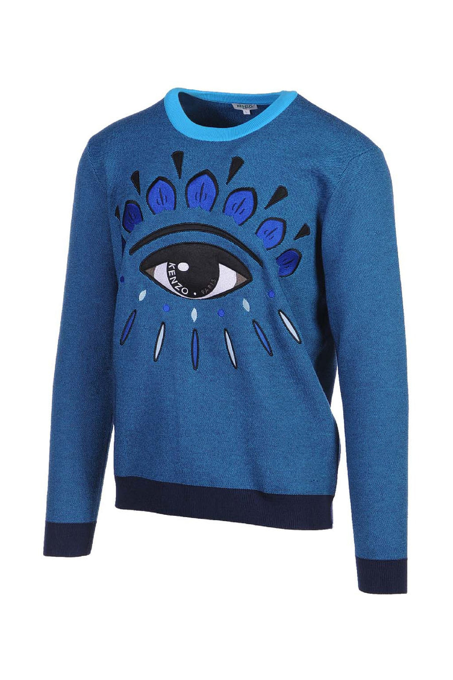 Eye Sweater Cotton Crew Neck Sweater Kenzo Paris Top Long Sleeves Unisex Men Women