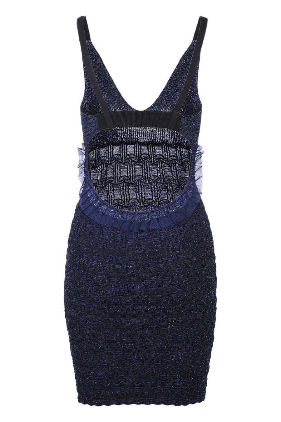 Lurex Bodycon Dress Women Fashion Kenzo Paris Deep-V Viscose-Blend Sleeveless Flutted Designer Stylish