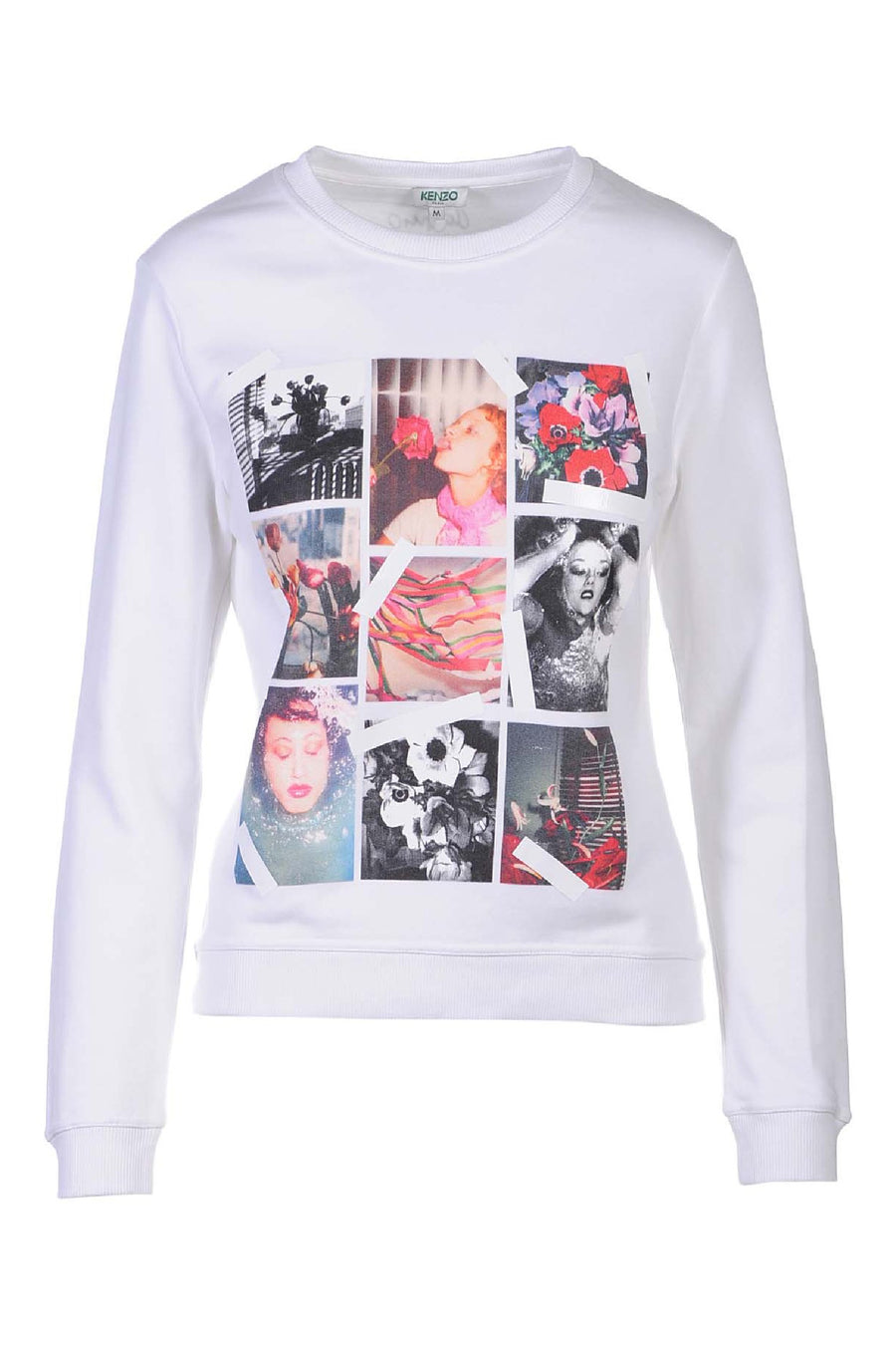 Photo Collage Sweatshirt Women Fashion Kenzo Paris Antonio Lopez Long-Sleeve Cotton Donna Jordan Pat Cleveland