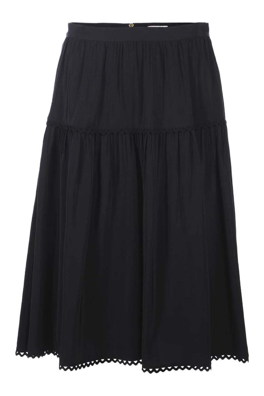 Midi A-Line Skirt Women Fashion Kenzo Paris A-line Silk Flared Casual Stylish