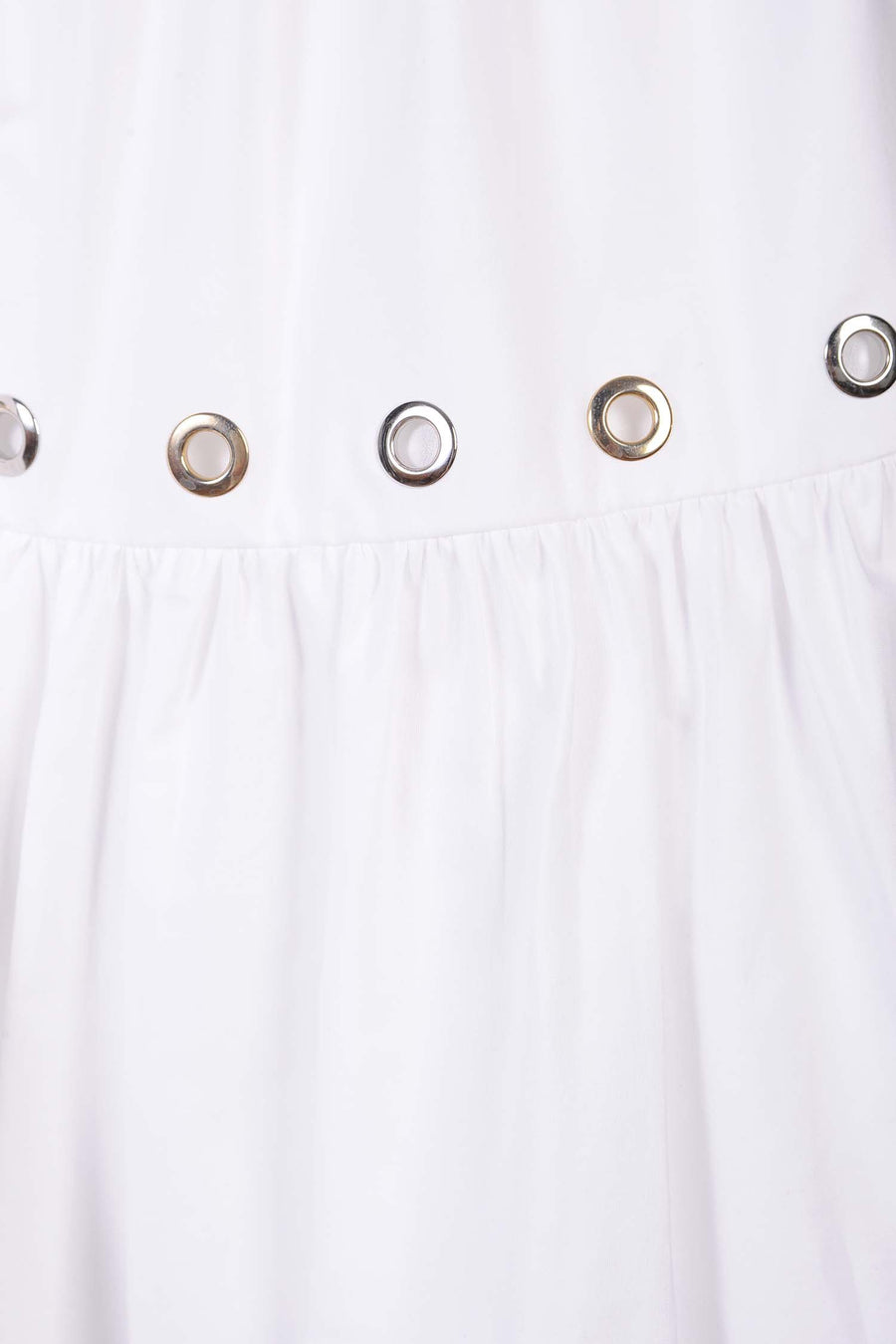 Midi A-Line Eyelets Skirt Women Fashion Kenzo Paris A-line Cotton Flared Casual Stylish