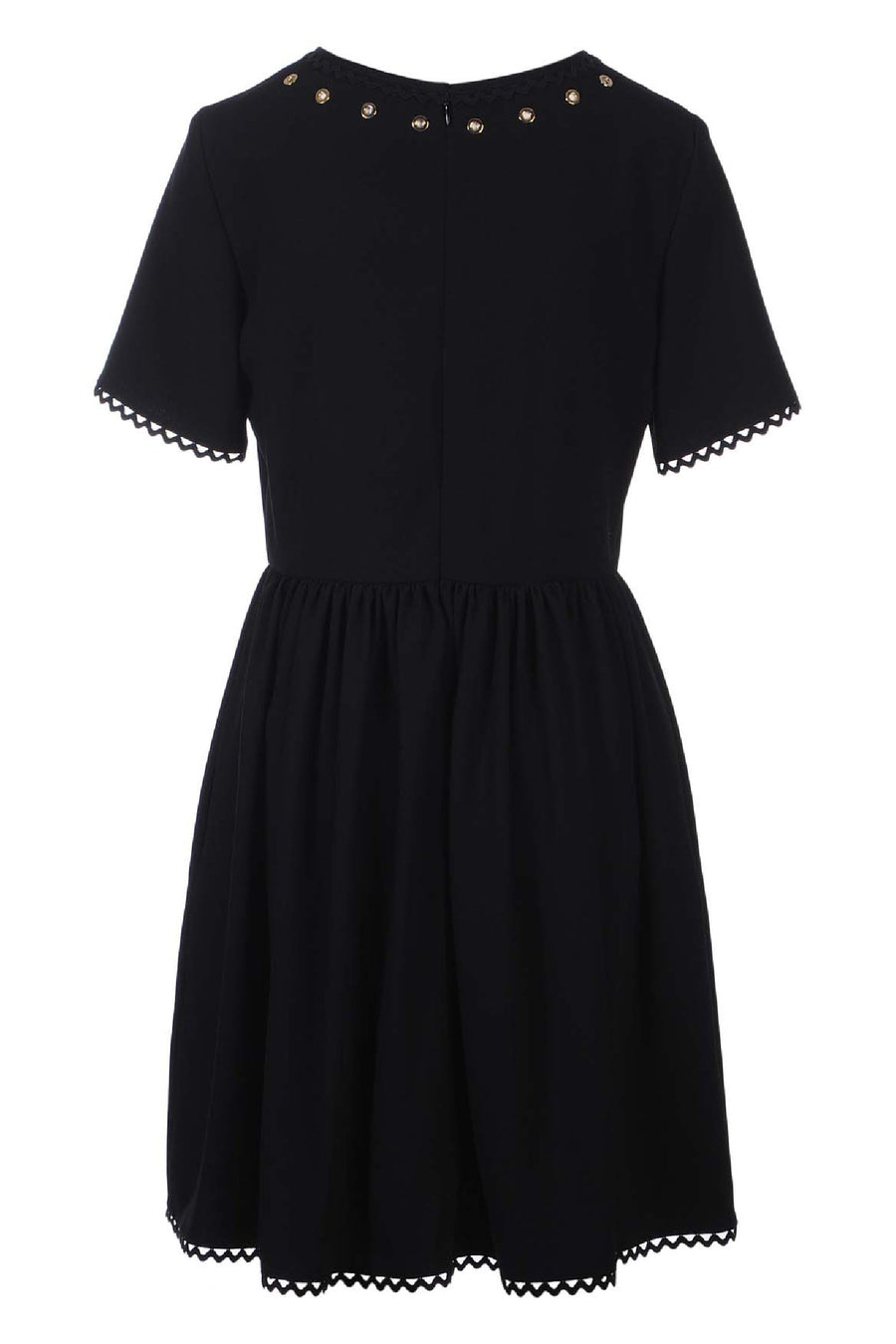 Fit & Flare Mini Dress Kenzo Paris Designer Black Casual Party Evening Dress Women