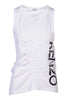 Pleated Tank Top Women Fashion Kenzo Paris Cotton-Blend Sleeveless Sporty Designer Casual