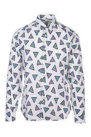 Bermudas Triangle Shirt Casual Basic Long Sleeves Collar Unisex Men Women