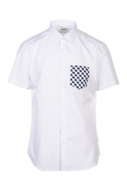 Short Sleeves Shirt Men Fashion Kenzo Paris  Slim Fit Semi-Formal Cotton