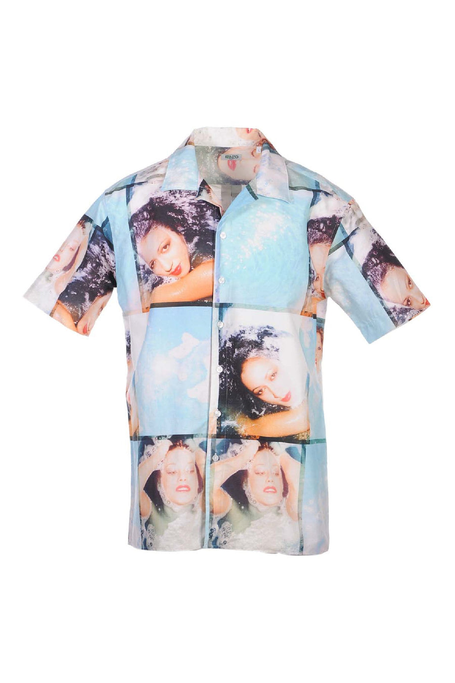 Pool Girls Short Sleeve Shirt Men Fashion Kenzo Paris Short Sleeve Cotton Bright Designer