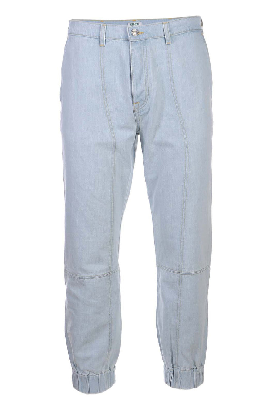 Panelled Jeans Men Fashion Kenzo Paris Cotton Denim Long Pants Designer Casual
