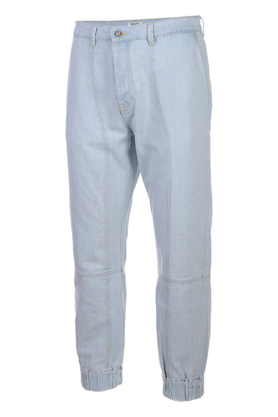 Panelled Jeans Men Fashion Kenzo Paris Cotton Denim Long Pants Designer Casual