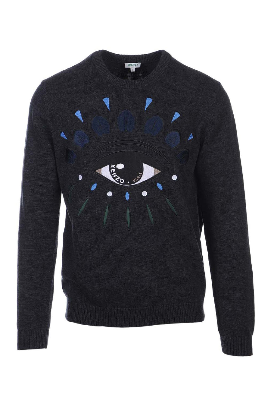Eye Sweater Cotton Crew Neck Sweater Kenzo Paris Top Long Sleeves Unisex Men Women