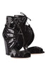 Yvette Ankle Sandal Geometry Designed Fashion Unique Black Patent High Heeled Sergio Rossi