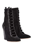 Yvette Boot Black High Heeled Laced Chic Stylish Fashion Sergio Rossi